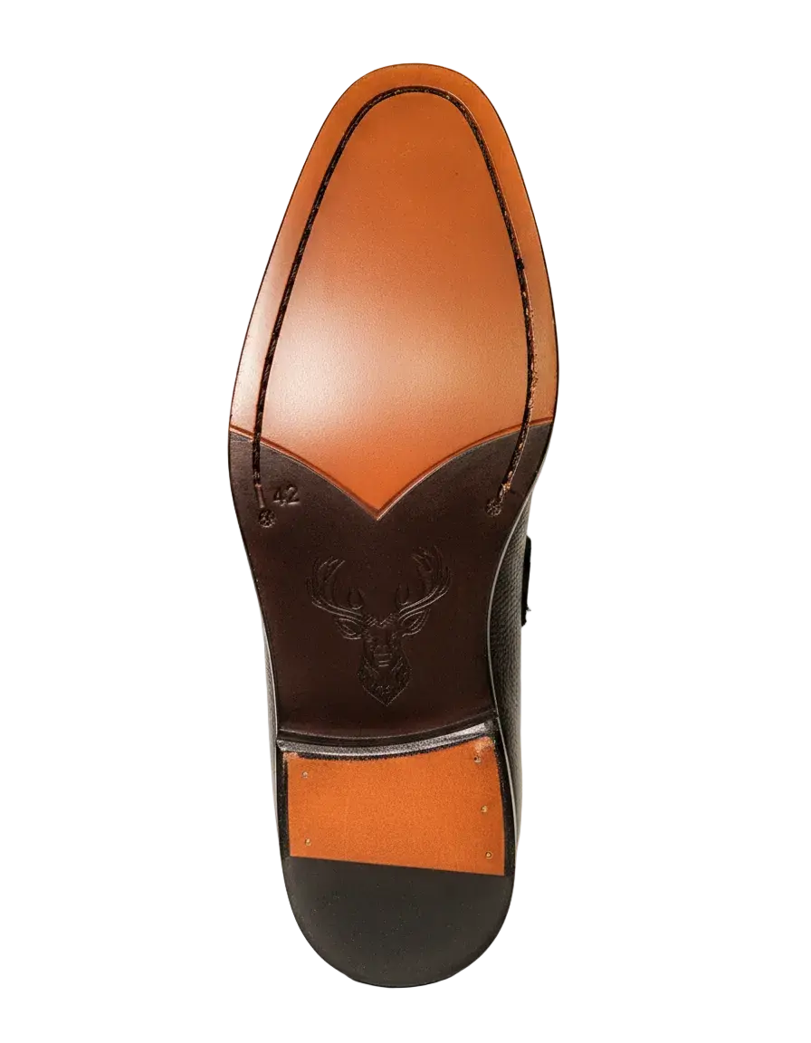 Tan Luxe Croco Print Loafers Loafers