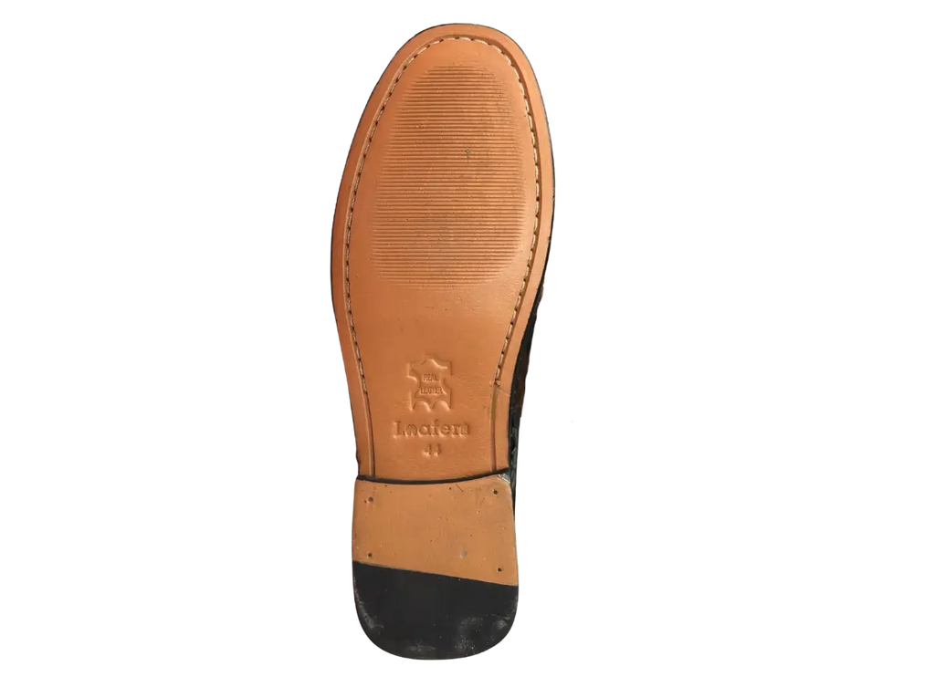 Black Croco Moccasin Loafers Loafers