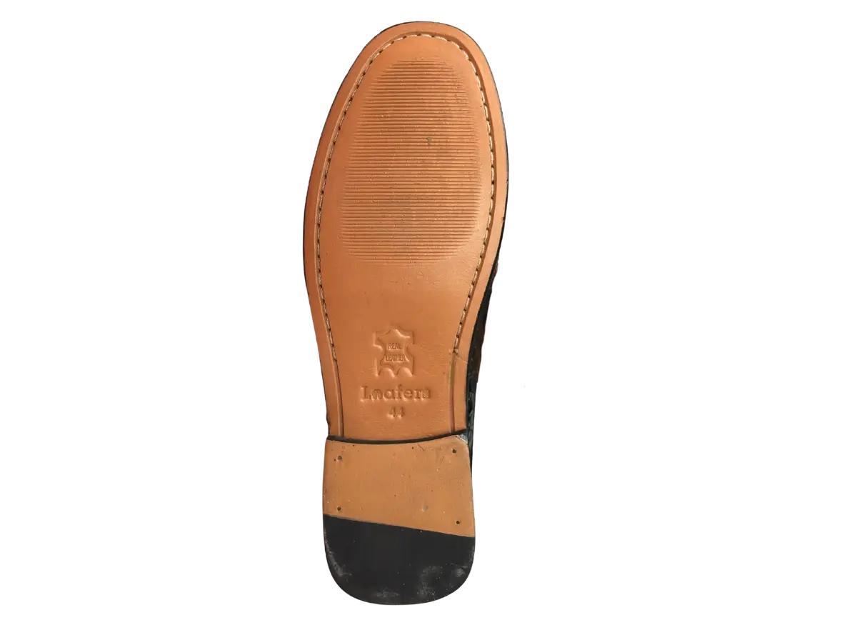 Black Croco Moccasin Loafers Loafers