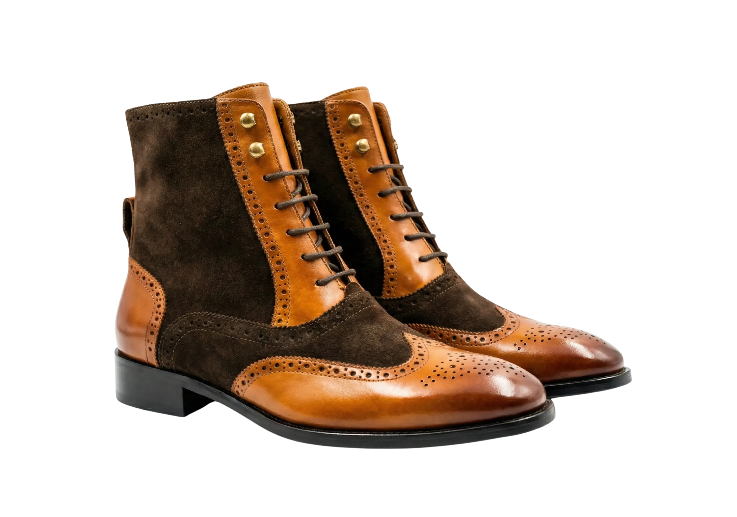Tan Tag Leo Lace-up Boots Loafers