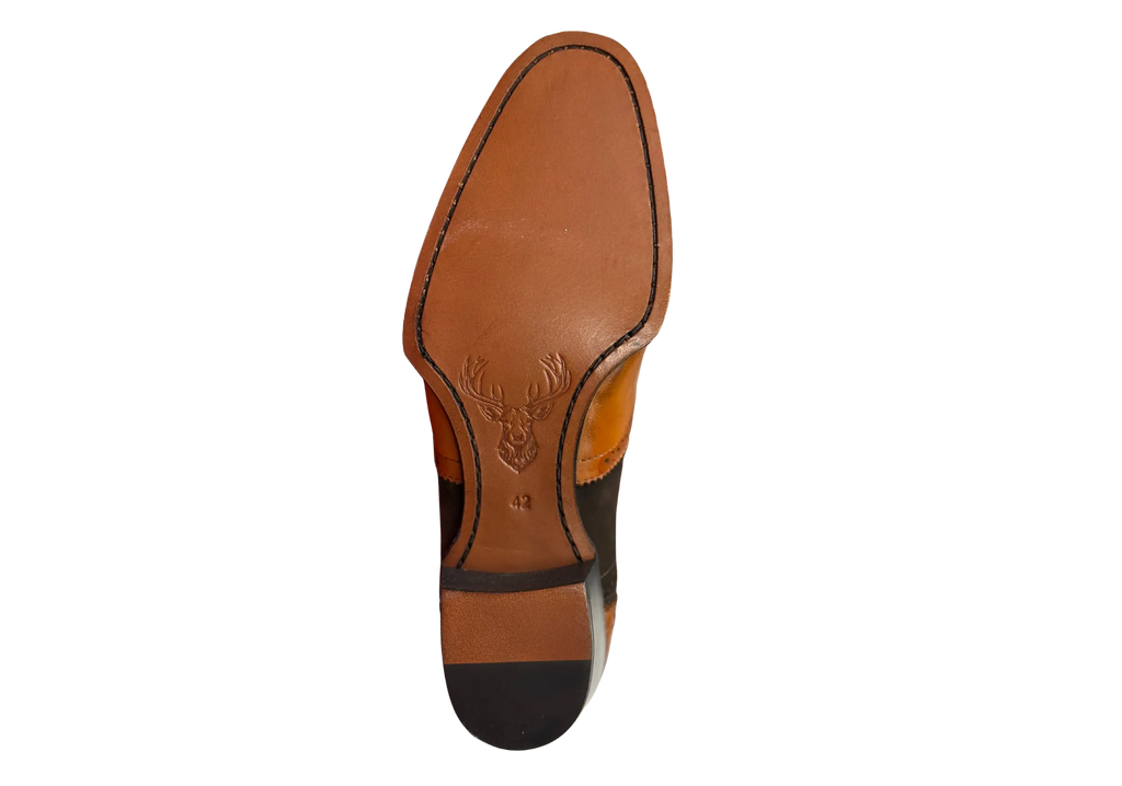 Tan Tag Leo Lace-up Boots Loafers