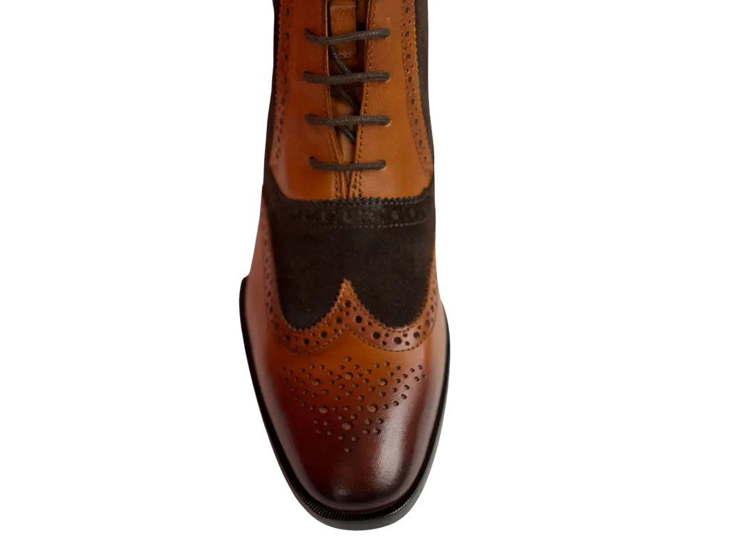Tan Tag Leo Lace-up Boots Loafers