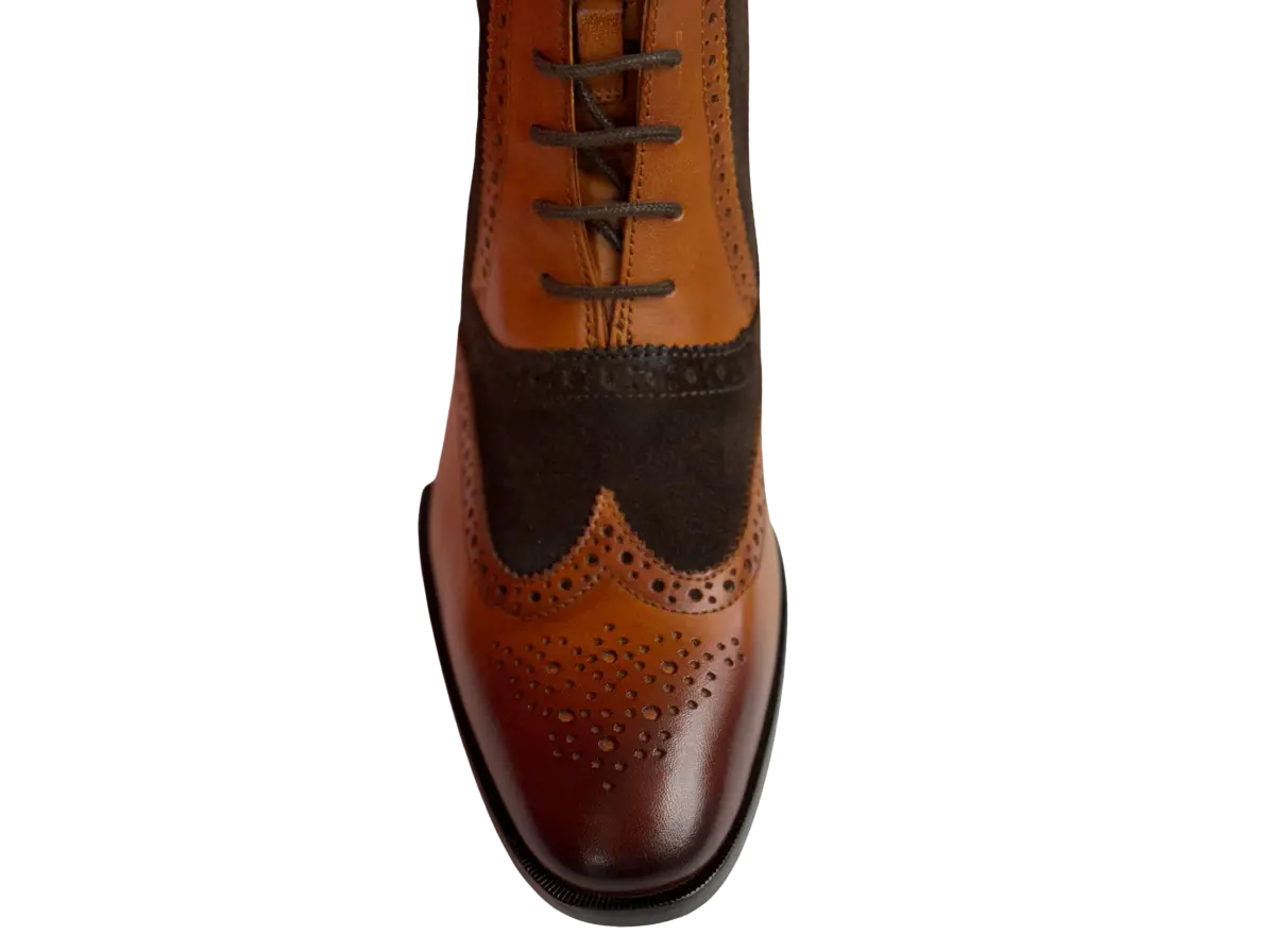 Tan Tag Leo Lace-up Boots Loafers