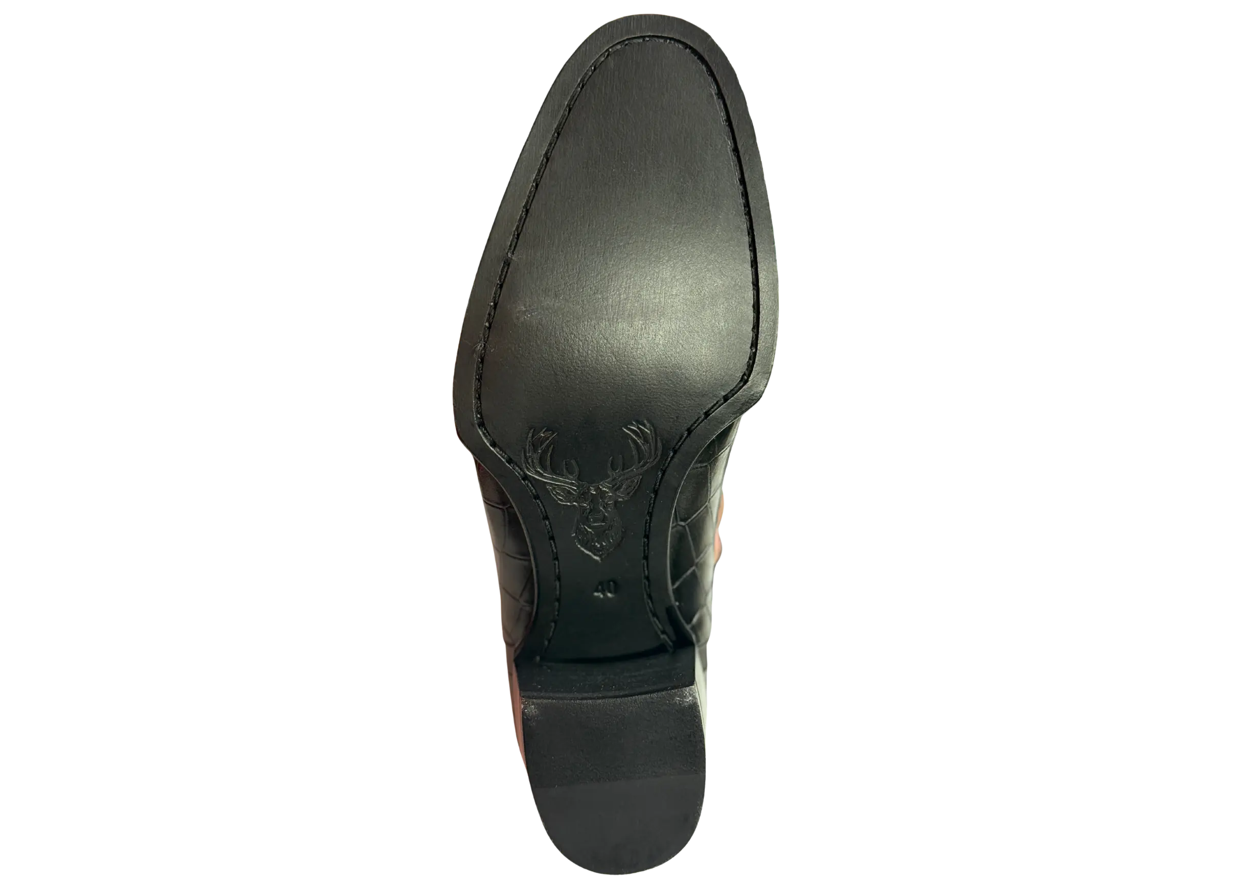Black Croco Tag Leo Chelsea Loafers