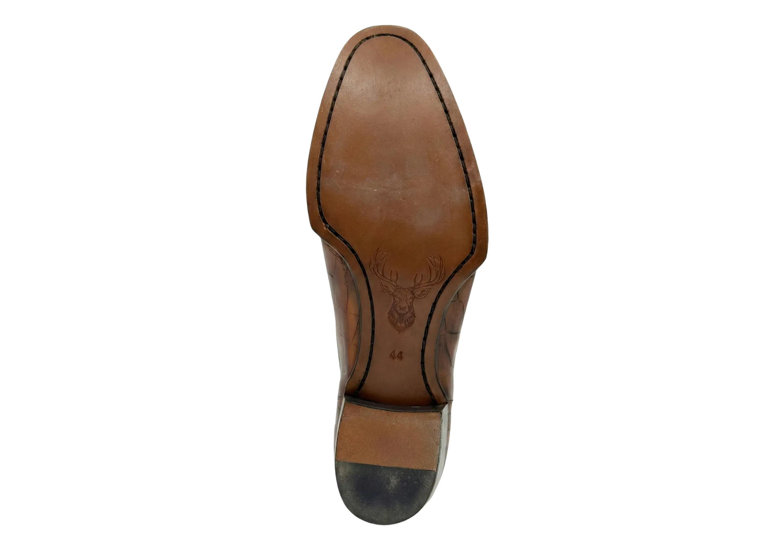 Brown Croco Tag Leo Chelsea Loafers
