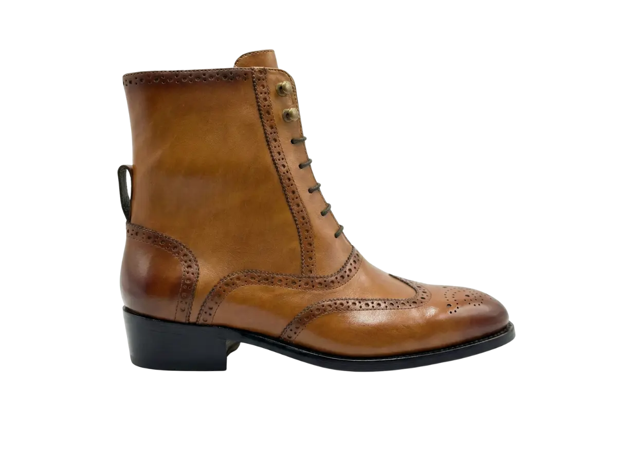 Brown Tag Leo Lace-Up Boots Loafers