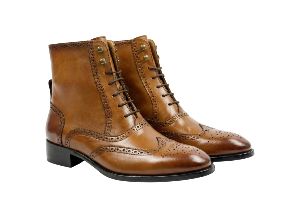 Brown Tag Leo Lace-Up Boots Loafers