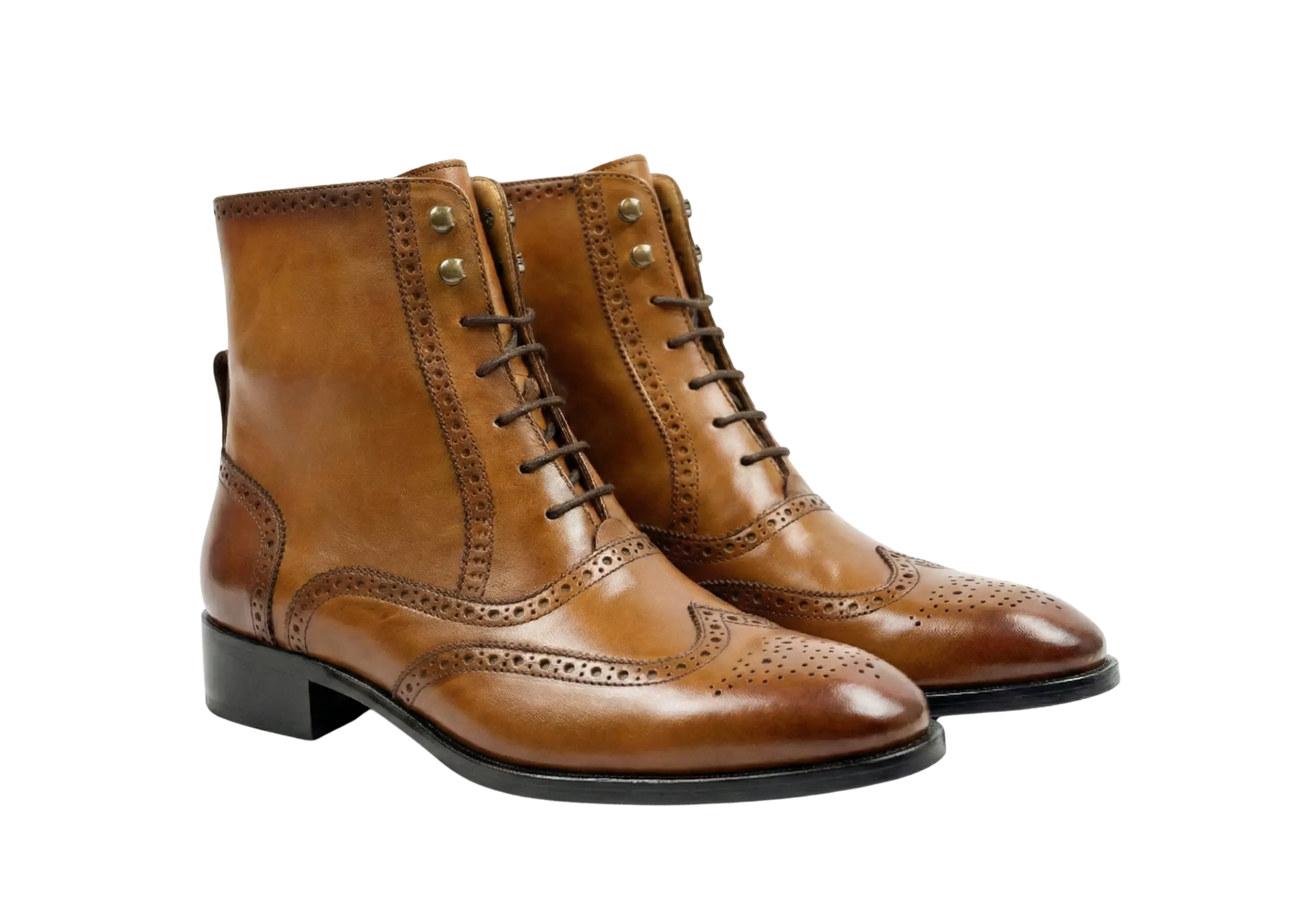 Brown Tag Leo Lace-Up Boots Loafers