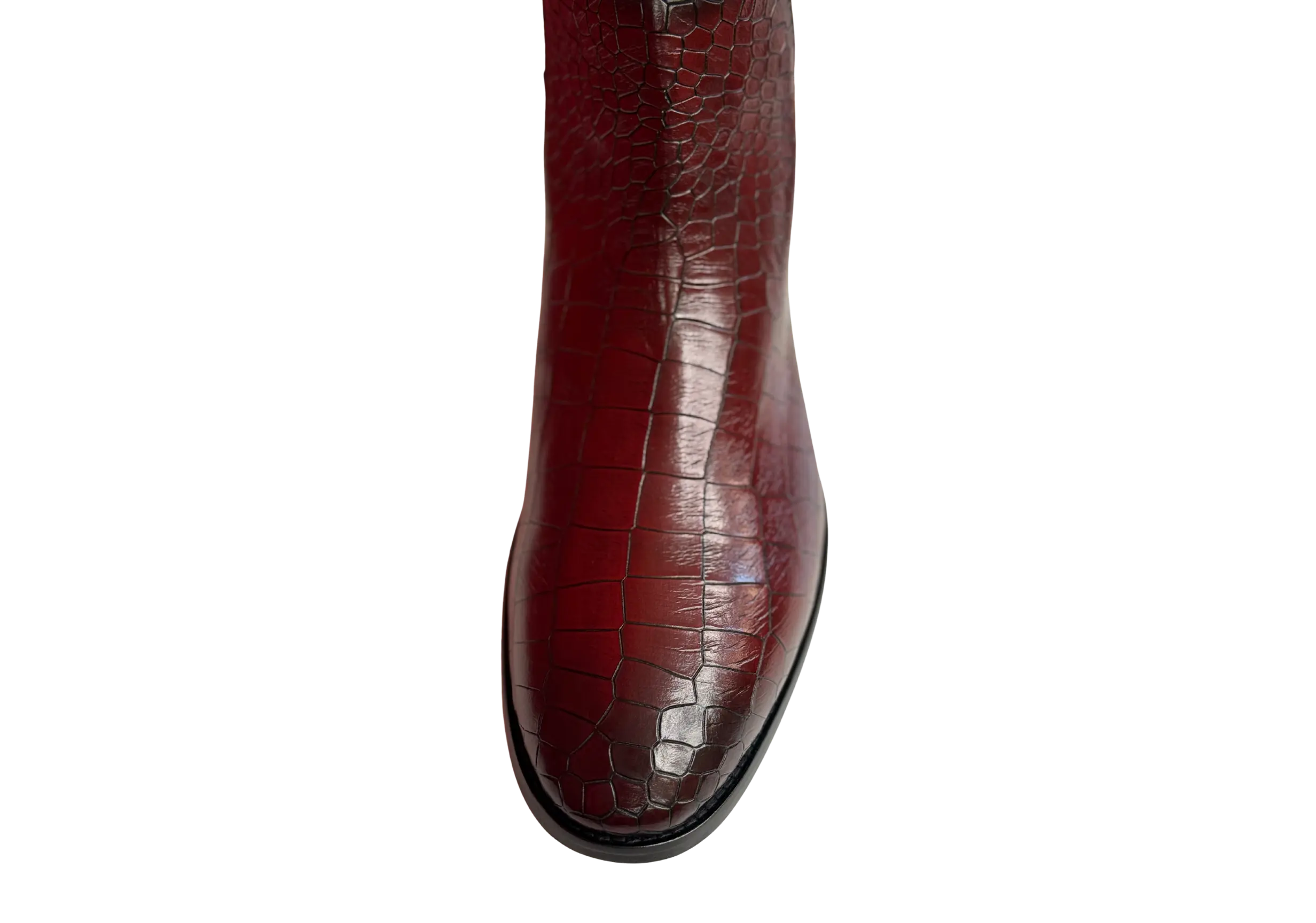 Cherry Croco Zipper Chelsea Loafers