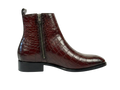 Cherry Croco Zipper Chelsea Loafers