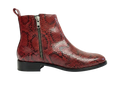 Red Snake Zipper Chelsea Loafers