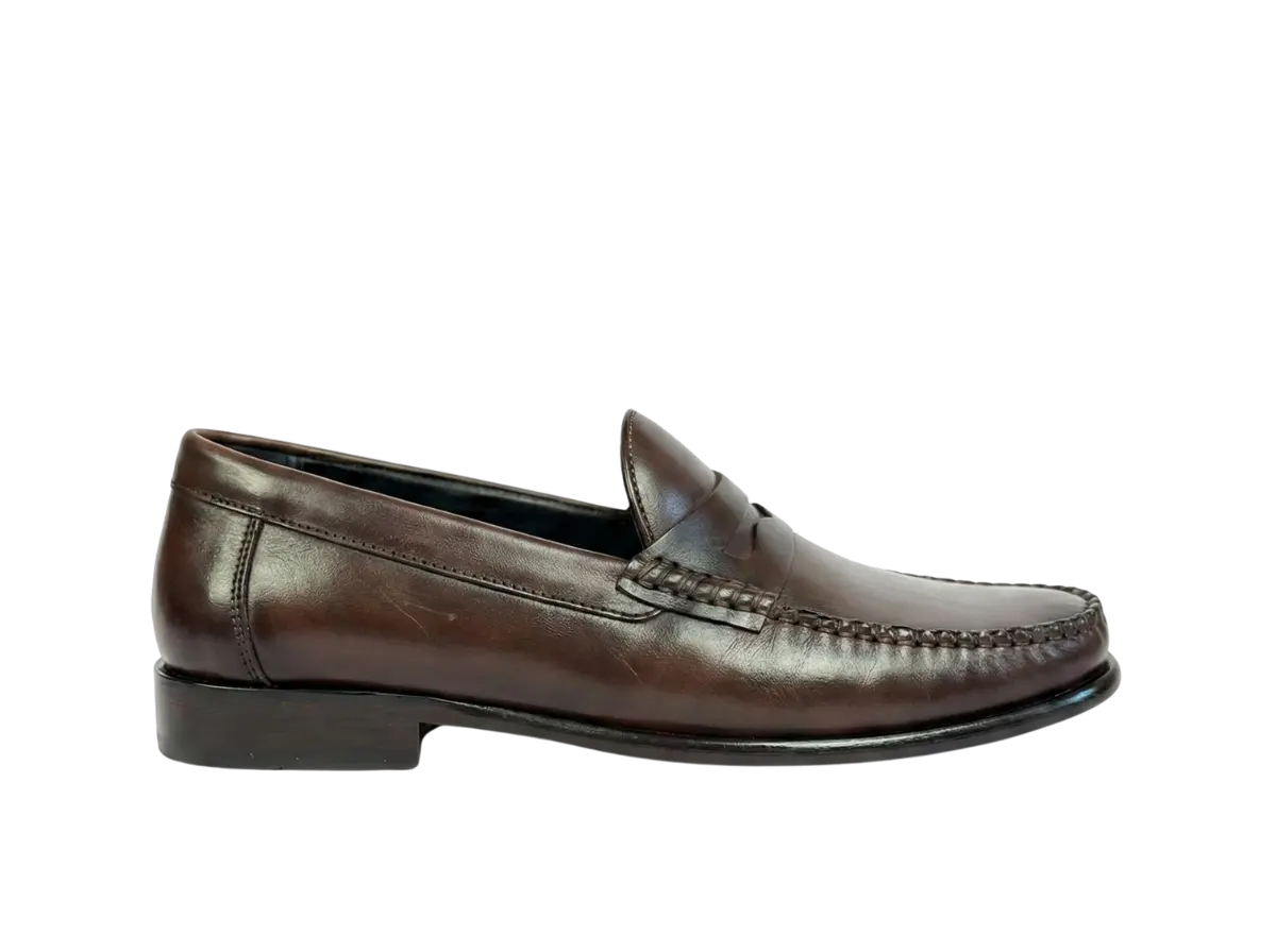 Brown Mocassin Handpainted Loafers