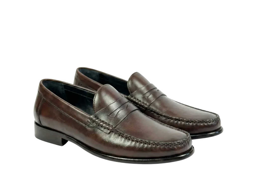 Brown Mocassin Handpainted Loafers