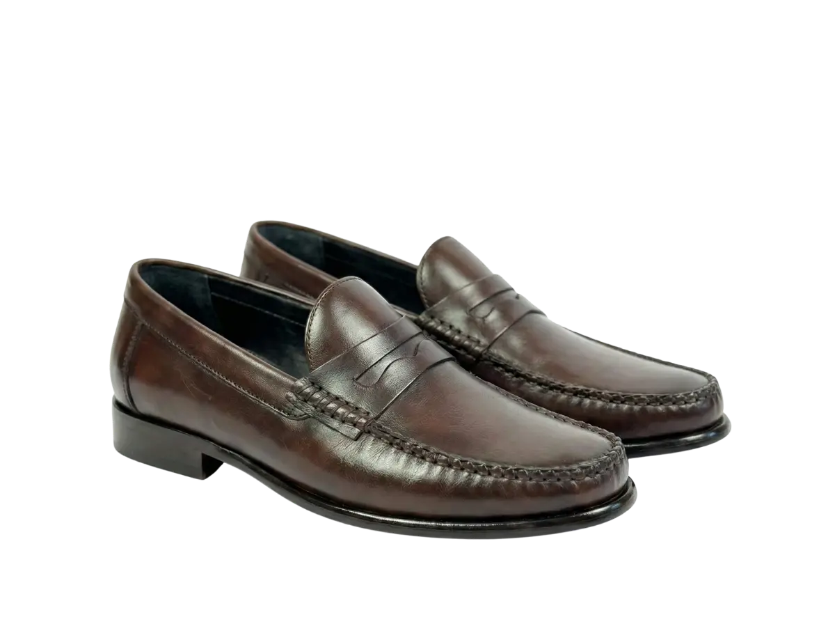 Brown Mocassin Handpainted Loafers