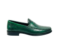Green Handpainted Moccasin Loafers
