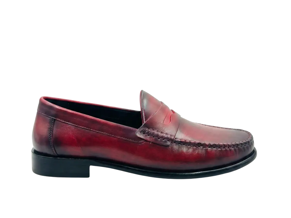 Cherry Handpainted Moccasin Loafers