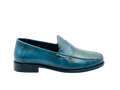 Ocean blue Handpainted Mocassin Loafers