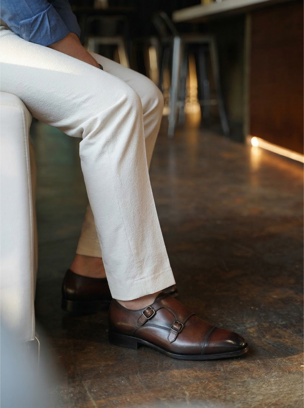 Brown Double Monk Straps The Loafers