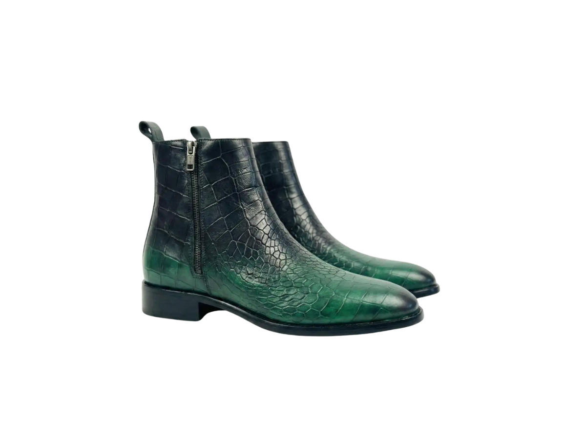 Green Croco Handpainted Chelsea