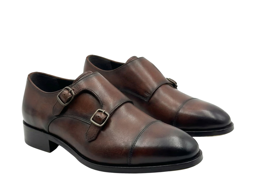 Brown Double Monk Straps The Loafers