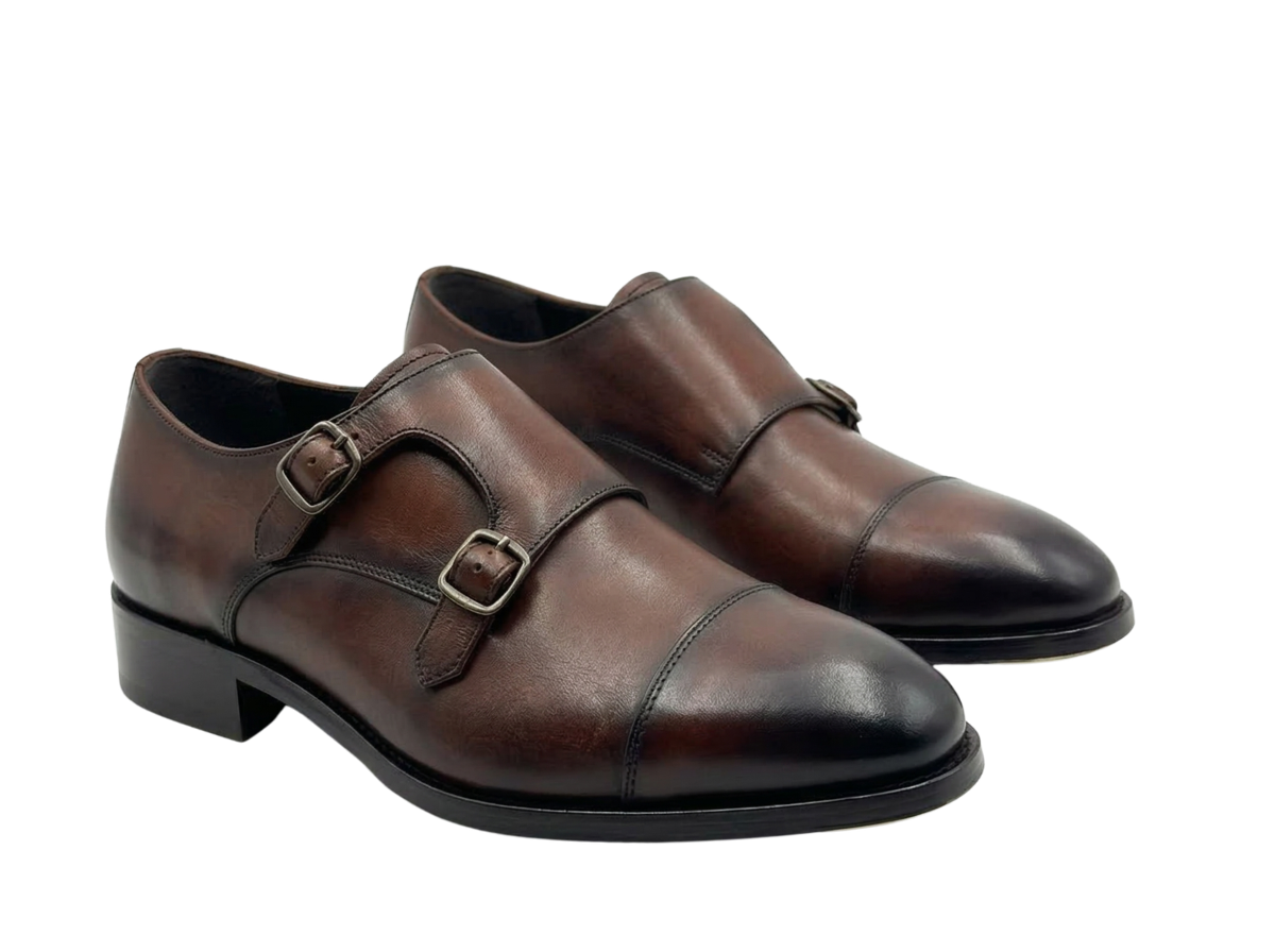 Brown Double Monk Straps The Loafers
