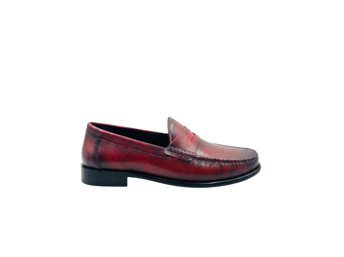 Cherry Handpainted Moccasin