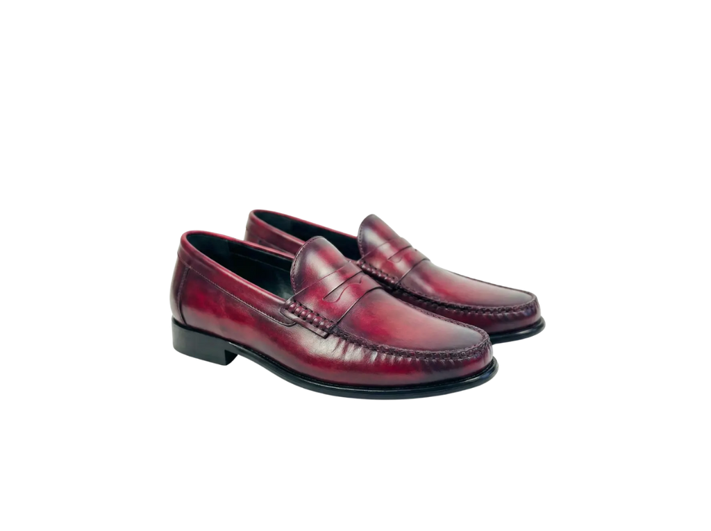 Cherry Handpainted Moccasin