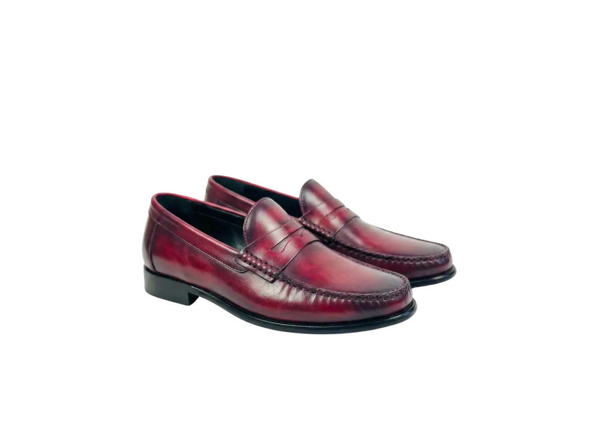 Cherry Handpainted Moccasin