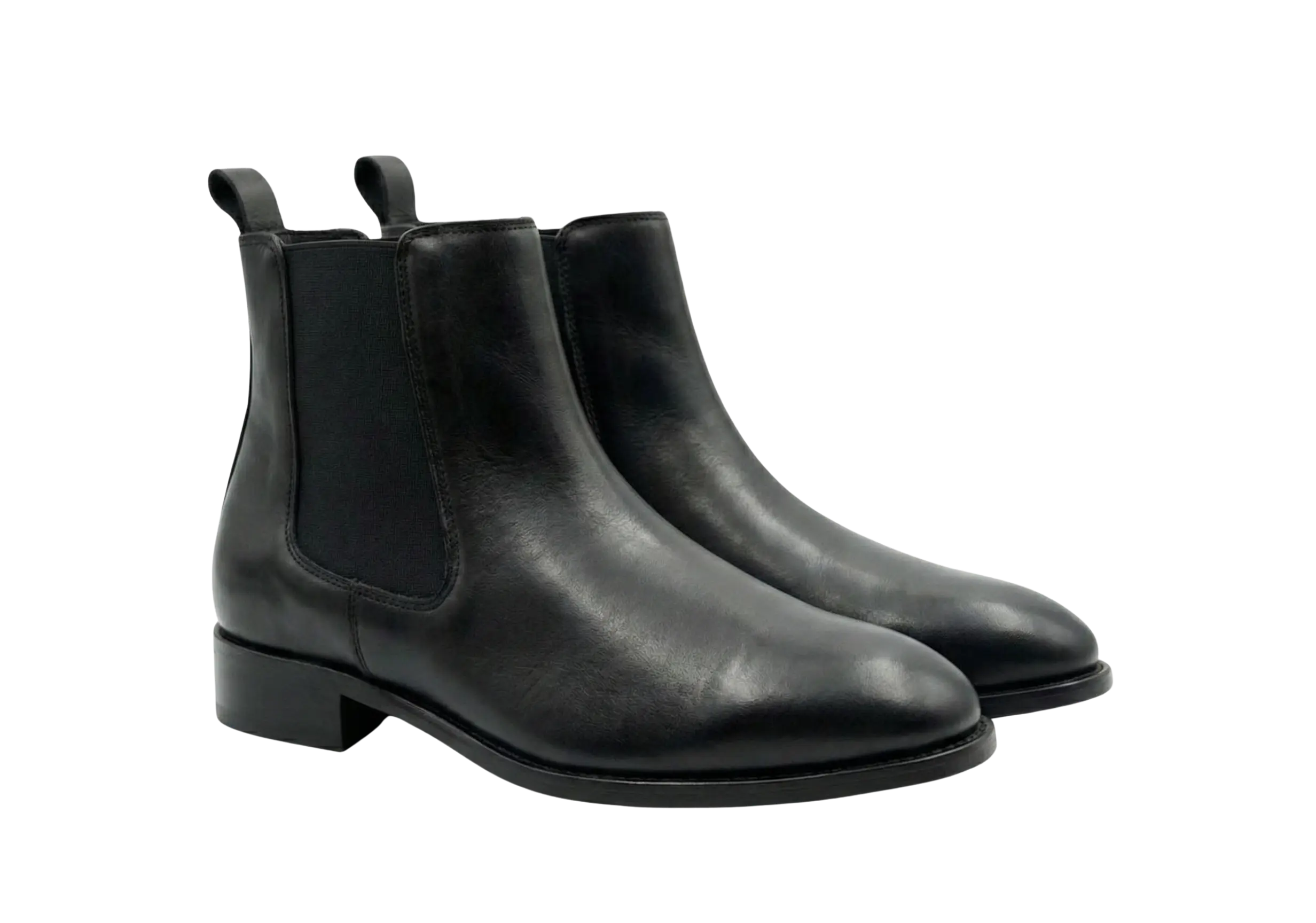 Black Softy Leather Chelsea Loafers