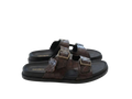 Brown Croco Sliders Loafers
