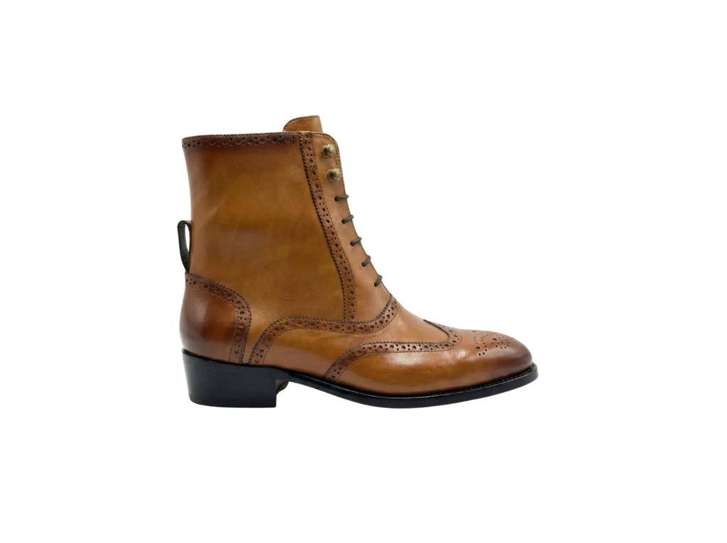 Brown Tag Leo Lace-Up Boots