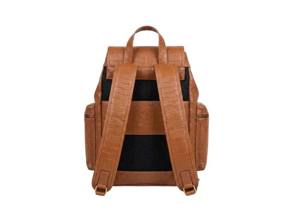 Camel Croco Bagpack Loafers