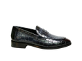 Black Luxe Croco Print Loafers Loafers