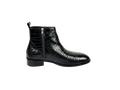 Black Croco Zipper Chelsea