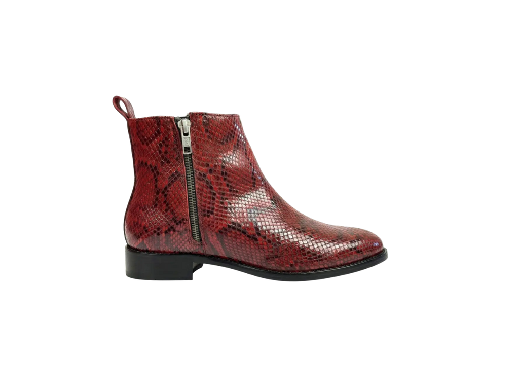 Red Snake Zipper Chelsea