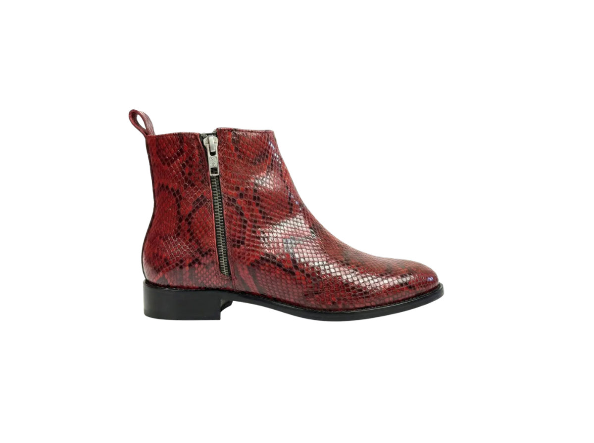 Red Snake Zipper Chelsea