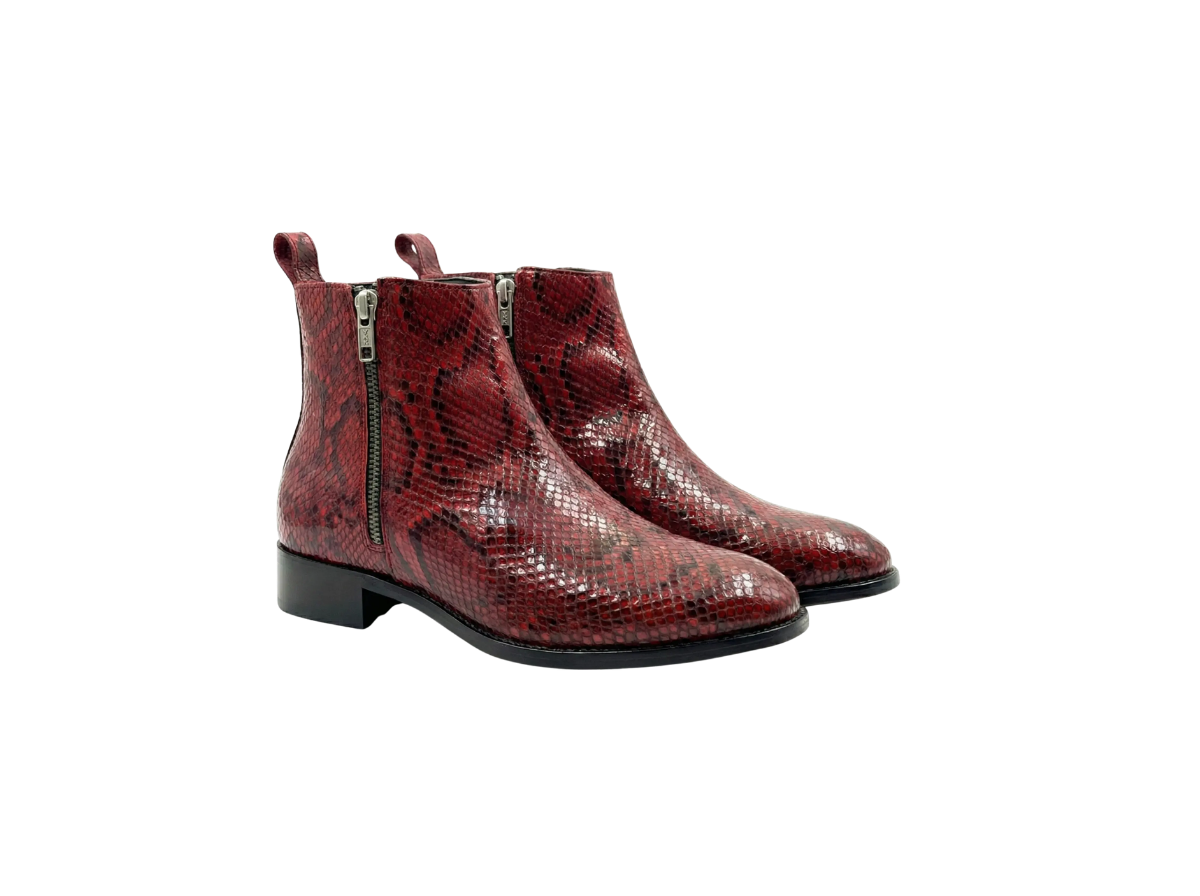 Red Snake Zipper Chelsea