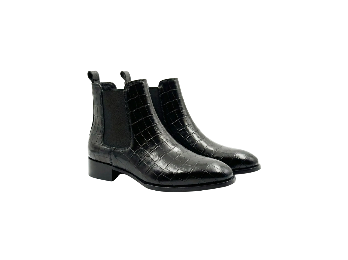 Black Croco Tag Leo Chelsea