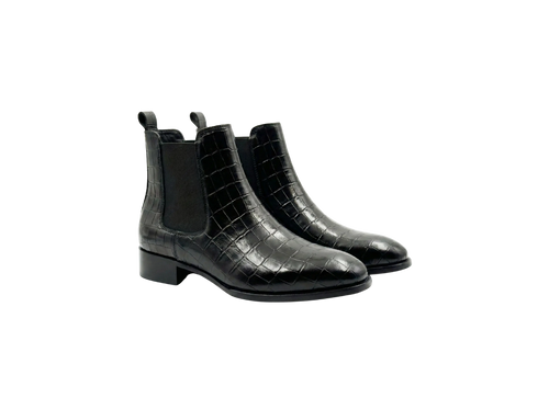 Black Croco Tag Leo Chelsea