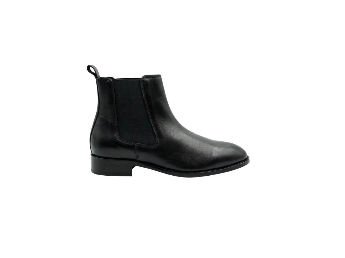 Black Softy Leather Chelsea