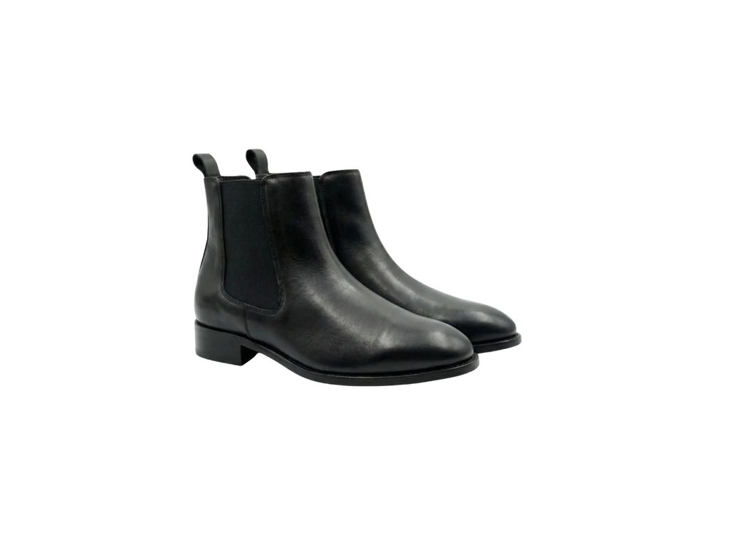 Black Softy Leather Chelsea