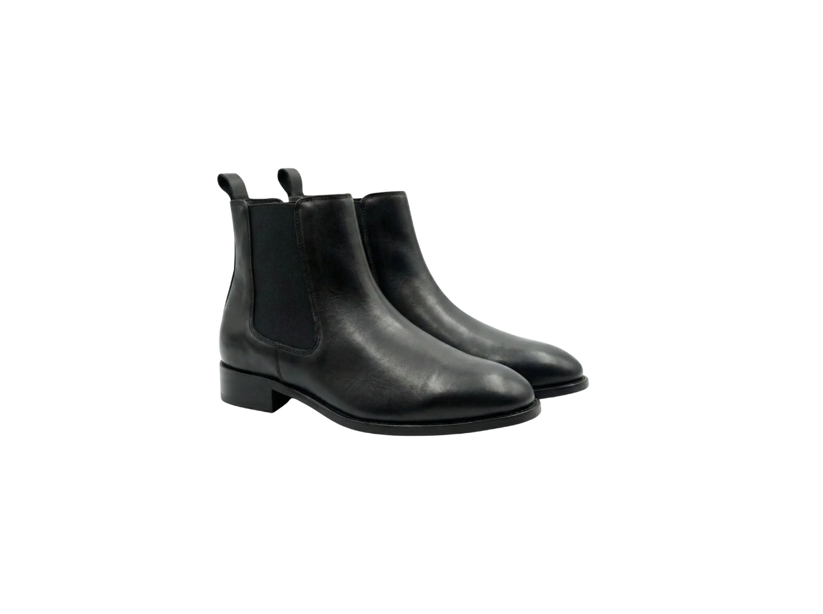 Black Softy Leather Chelsea