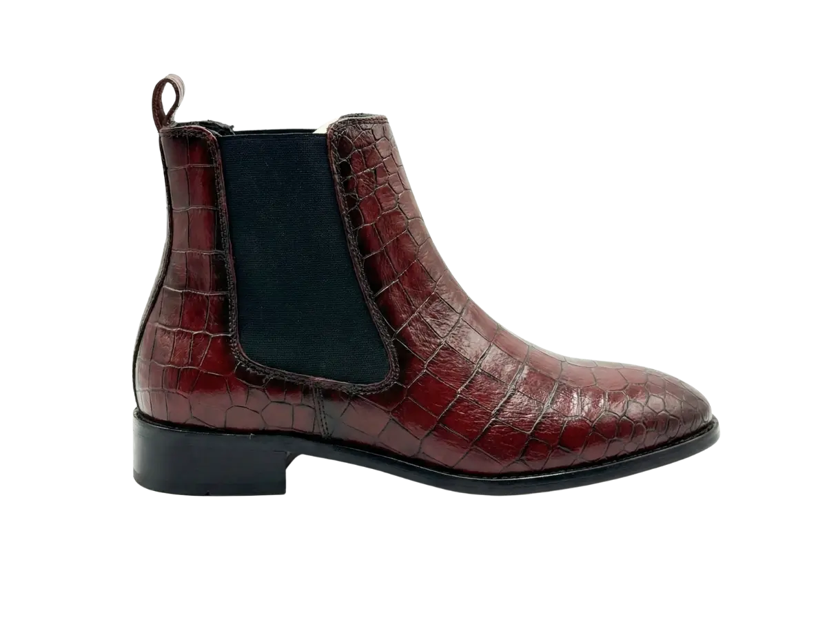 Cherry Croco Chelsea Loafers