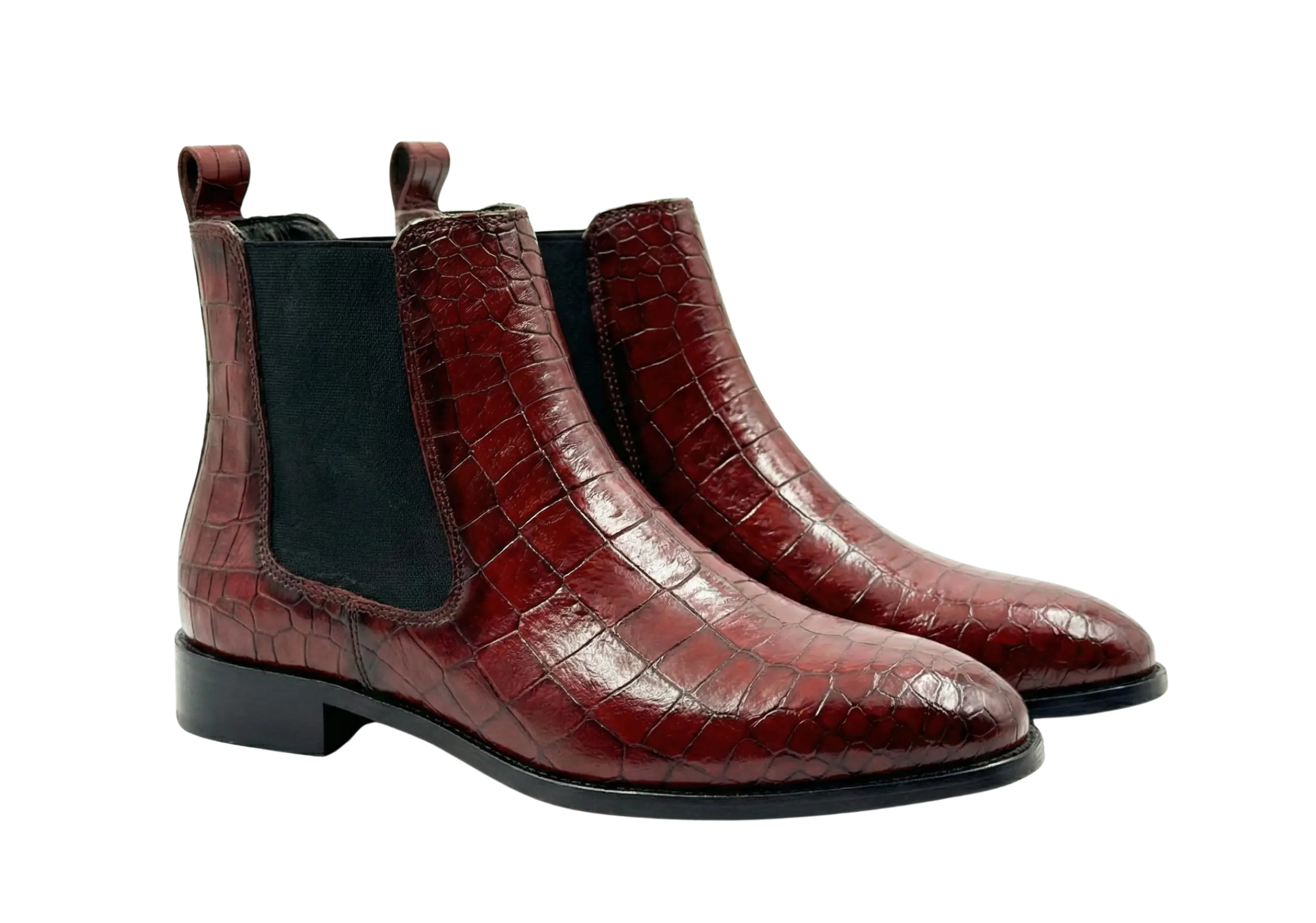 Cherry Croco Chelsea Loafers