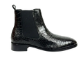 Black Croco Chelsea Loafers