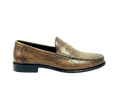 Tan Brown Handpainted Moccasin Loafers