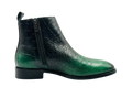 Green Croco Handpainted Chelsea Loafers