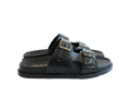 Black Croco Sliders Loafers
